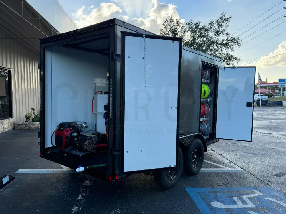 Enclosed 6x12 Pressure & Soft Washing Trailer Cigarcity Softwash.
