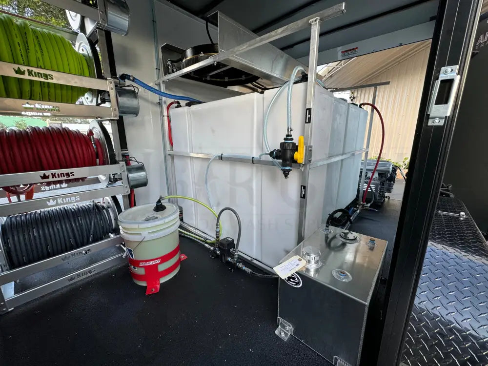Enclosed 6x12 Pressure & Soft Washing Trailer and RODI Window Cleaning Cigarcity Softwash.