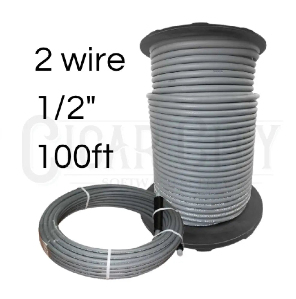 Fierce Jet Pressure Hose 1/2" 100ft Gray 2 Wire 6200psi PWS208-GY-100 Hoses Cigarcity Softwash.
