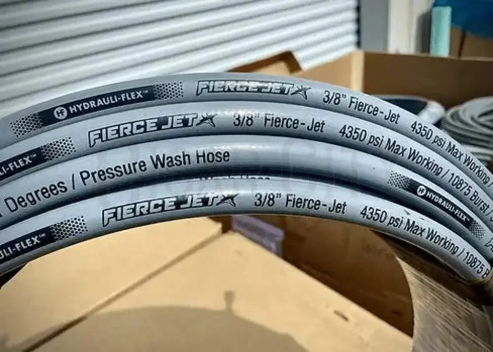 Fierce Jet Pressure Hose 3/8" 200ft Gray 1 Wire 4250psi PWS106-GY-200 Hoses Cigarcity Softwash.
