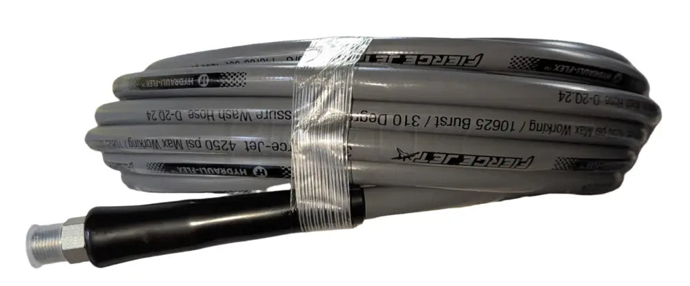 Fierce Jet Pressure Hose 3/8" 50ft Gray 1 Wire 4250psi PWS106-GY-50 Hoses Cigarcity Softwash.