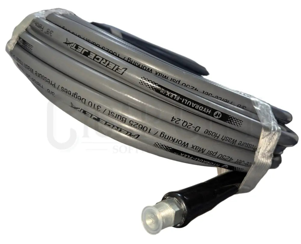Fierce Jet Pressure Hose 3/8" 50ft Gray 1 Wire 4250psi PWS106-GY-50 Hoses Cigarcity Softwash.