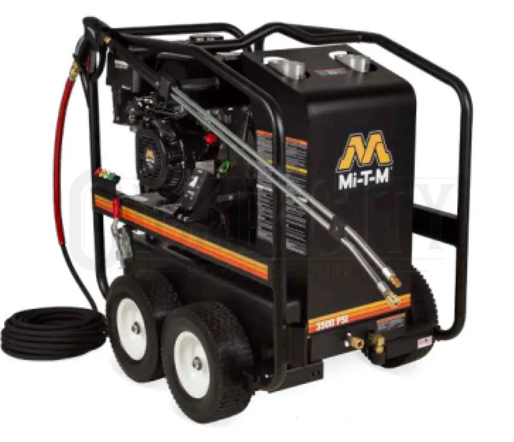 Mi-T-M DHS Series Portable Gasoline Hot Water Pressure Washer - 3.3gpm, 4000PSI, AR Pump, DH-4004-SP3H6A Cigarcity Softwash.