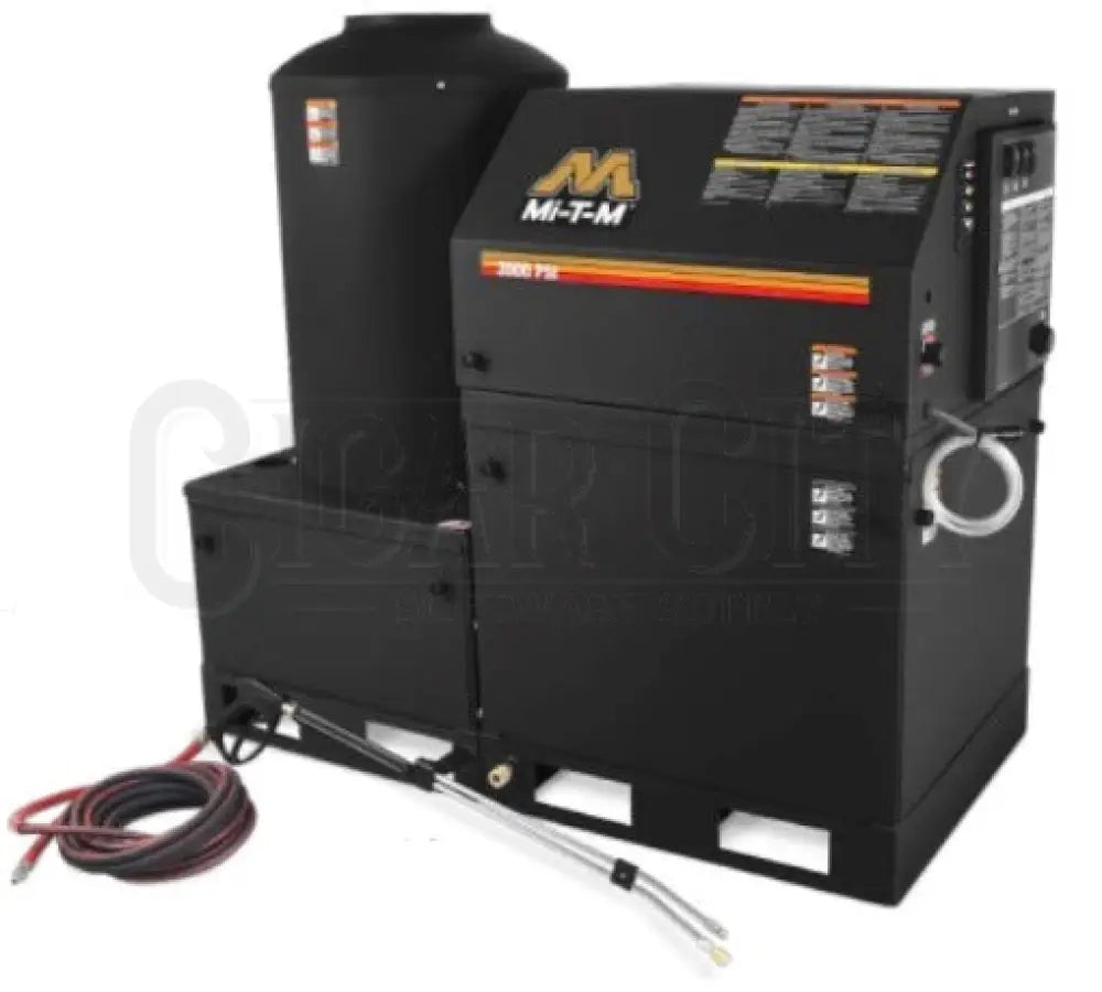 Mi-T-M HEG Belt Drive Series Hot Water Pressure Washer -4.7gpm, 1800PSI, General Pump HEG-1805-0E8G Cigarcity Softwash.