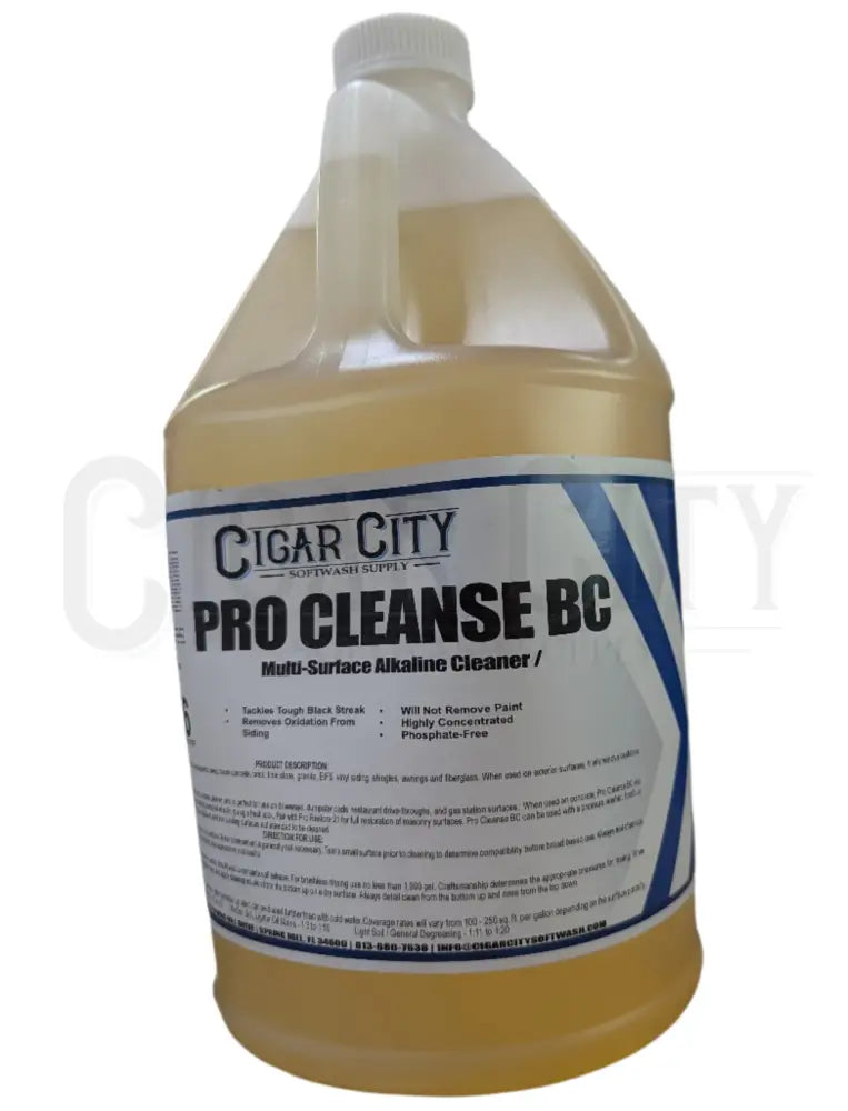 Pro Cleanse BC Chemicals Cigarcity Softwash.