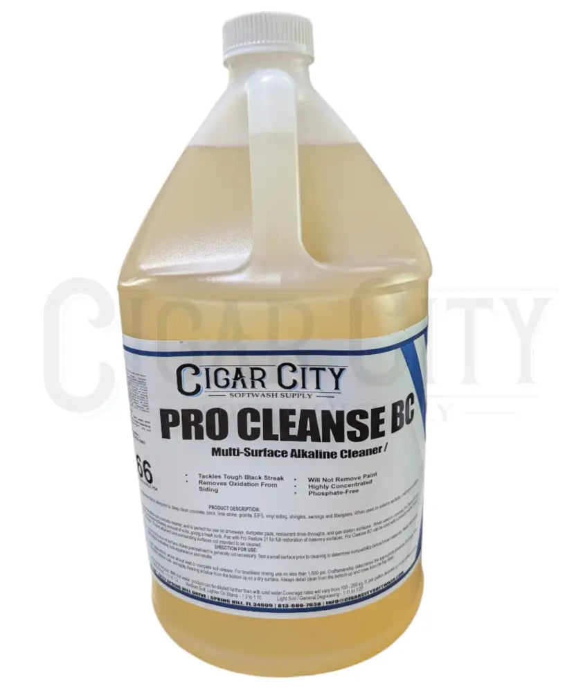 Pro Cleanse BC Chemicals Cigarcity Softwash.