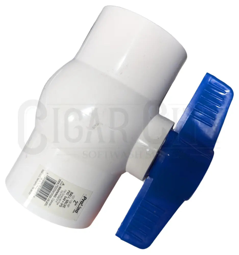 PVC Threaded Ball Valve - White Fittings Cigarcity Softwash.