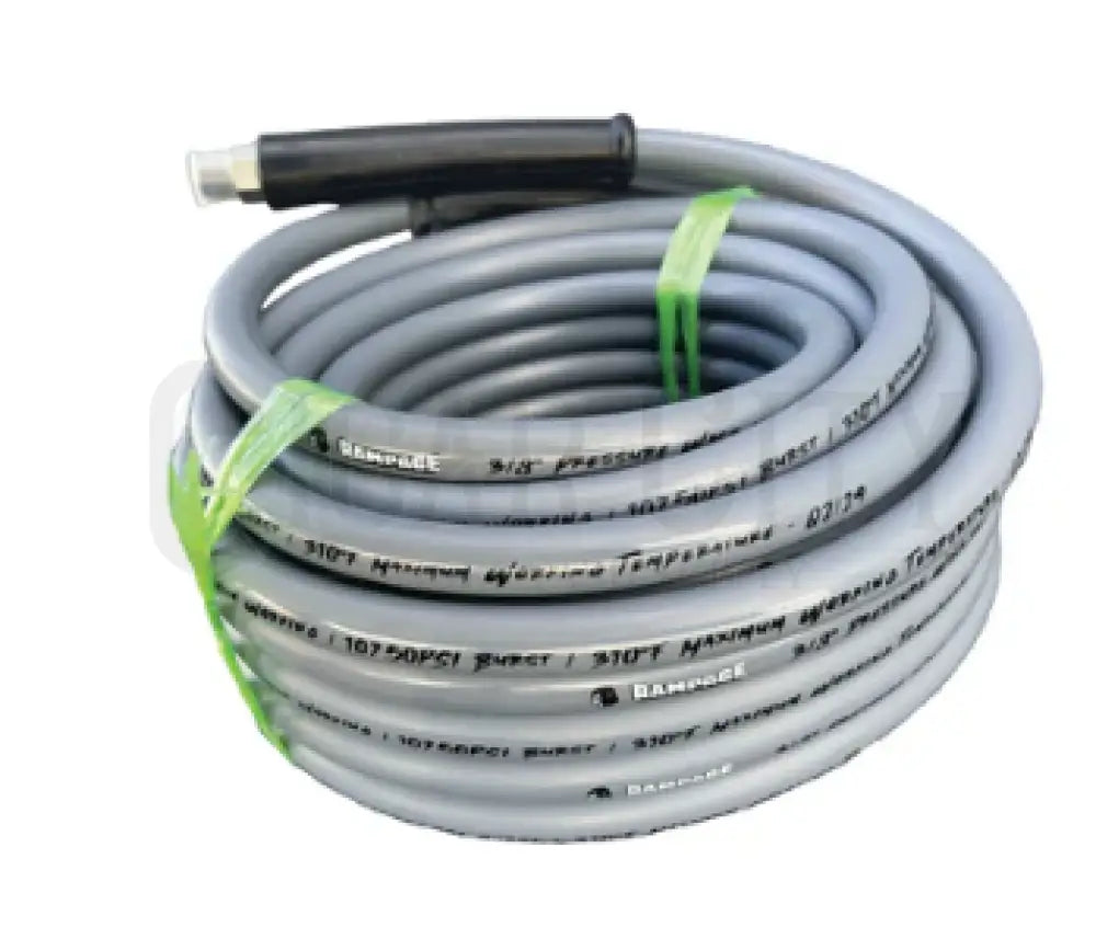 Rampage 100' Grey Smooth 3/8" 1 Wire Rampage Hose 4300 PSI WP High Pressure RAMP106-100 Cigarcity Softwash.