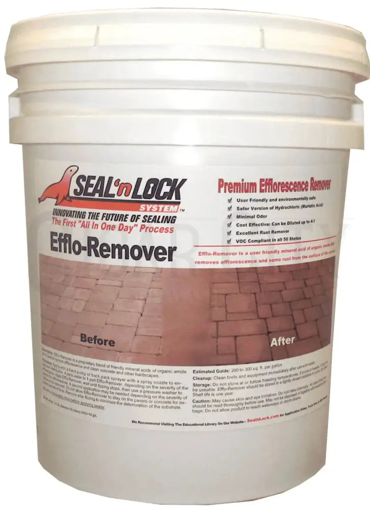 Seal n' Lock - Efflo-Remover 5 Gallon (IN STORE PICKUP ONLY)  Cigarcity Softwash.