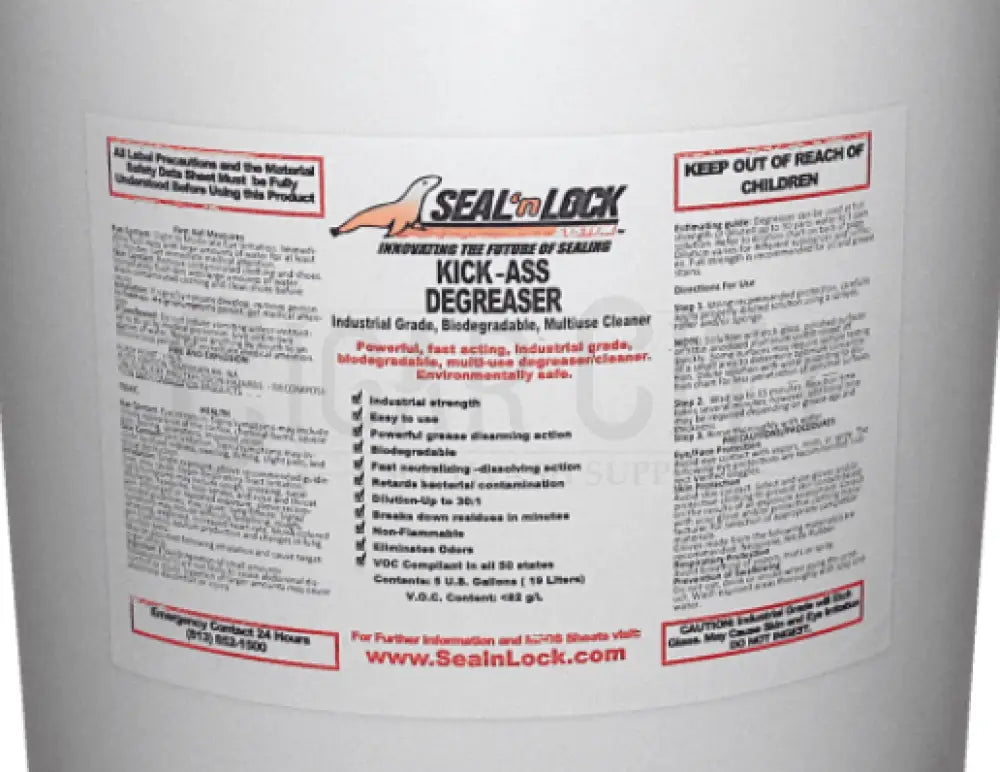 Seal 'N Lock - Kick-Ass Degreaser 5 Gallon (IN STORE PICKUP ONLY)  Cigarcity Softwash.