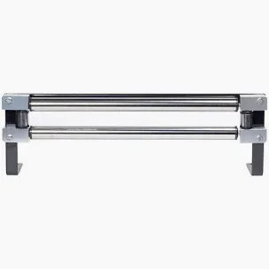 Stainless steel softwash equipment component with dual rollers and sturdy frame