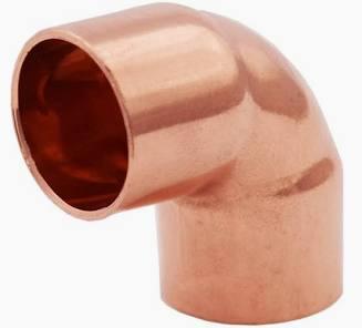 Copper 90-degree elbow pipe fitting for softwash equipment systems