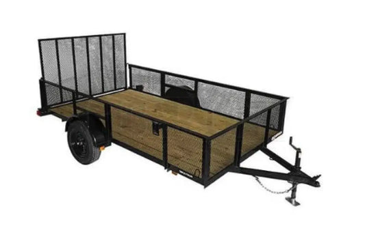 Triple Crown 6x12 Single Axle Trailer 2' Mesh Sides  Cigarcity Softwash.