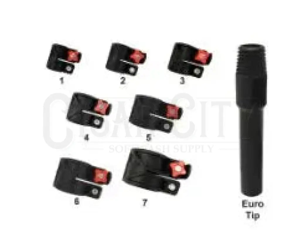 Tucker USA 7 Clamp Set w/Euro Tip T-7pc-SET Window Cleaning Accessories Cigarcity Softwash.