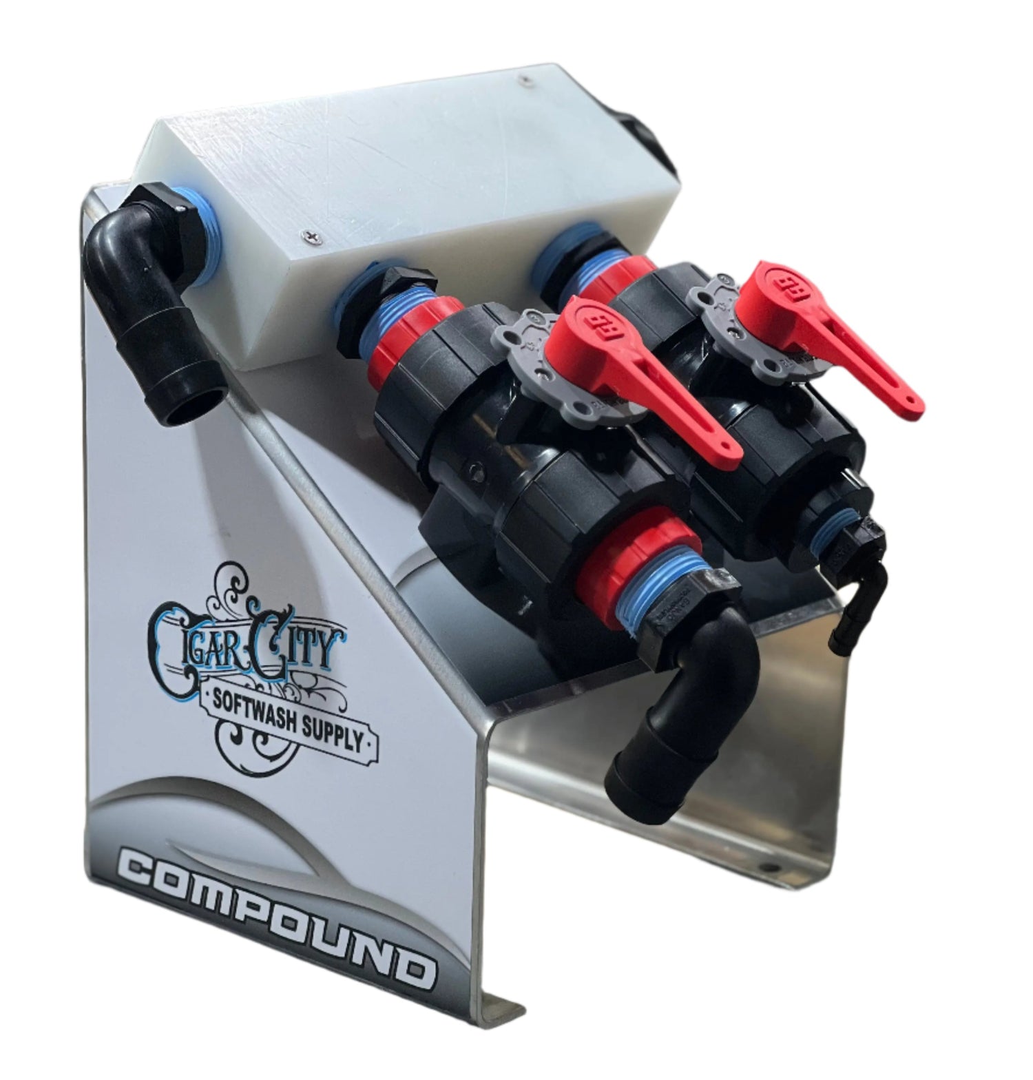 The Compound 1" Blend Mixing Softwash Proportioner Complete Kits Cigarcity Softwash.