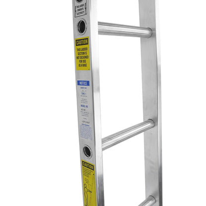 Metallic Ladder Aluminum Open Top Section - 8 Foot