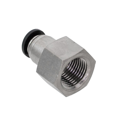 PTC Straight Female Connector 5/16" OD - 3/8" NPT Female