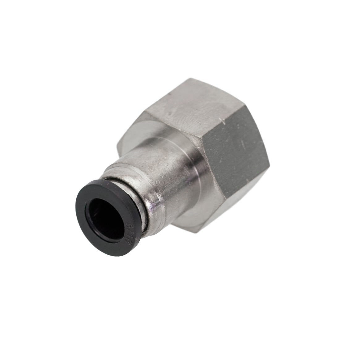PTC Straight Female Connector 5/16" OD - 3/8" NPT Female