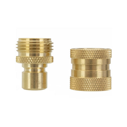 Garden Hose Quick Connect Male and Female Set - Brass WindowCleaner.com