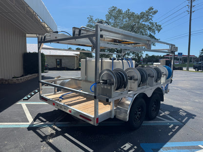 The Aluminum Hustler  Series - Dual 8GPM Pressure & Softwashing Trailer