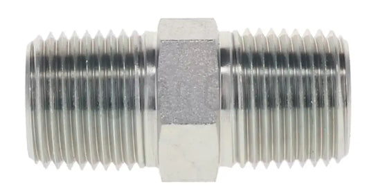 1/4” Steel Hex Nipple 5404-04-04 Fittings