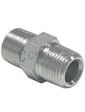 1/4″ x 3/8″ Steel Hex Nipple – NPT Male x Male – Model 5404-06-04 Hydraulics Direct