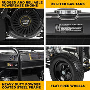 12,500 Watt BE Electric Start Tri-Fuel Generator Generator Cigarcity Softwash.