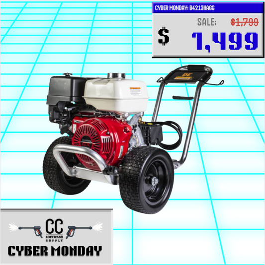 BE 4.2 GPM @ 4,200 PSI Honda GX390 Triplex Pump Pressure Washer Cart B4213HAGS