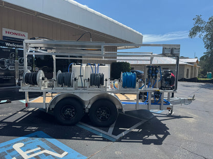 The Aluminum Hustler  Series - Dual 8GPM Pressure & Softwashing Trailer