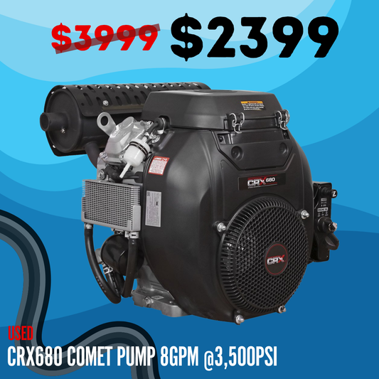 Demo/Used CRX 680 Pressure Washer w/ Comet Pump – 8 GPM @ 3500 PSI