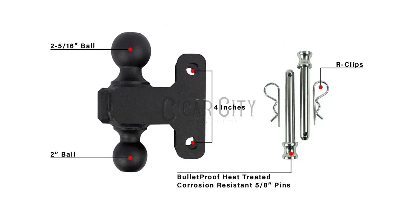 2.0" Extreme Duty 10" Drop/Rise Hitch — Bulletproof Hitches Cigarcity Softwash