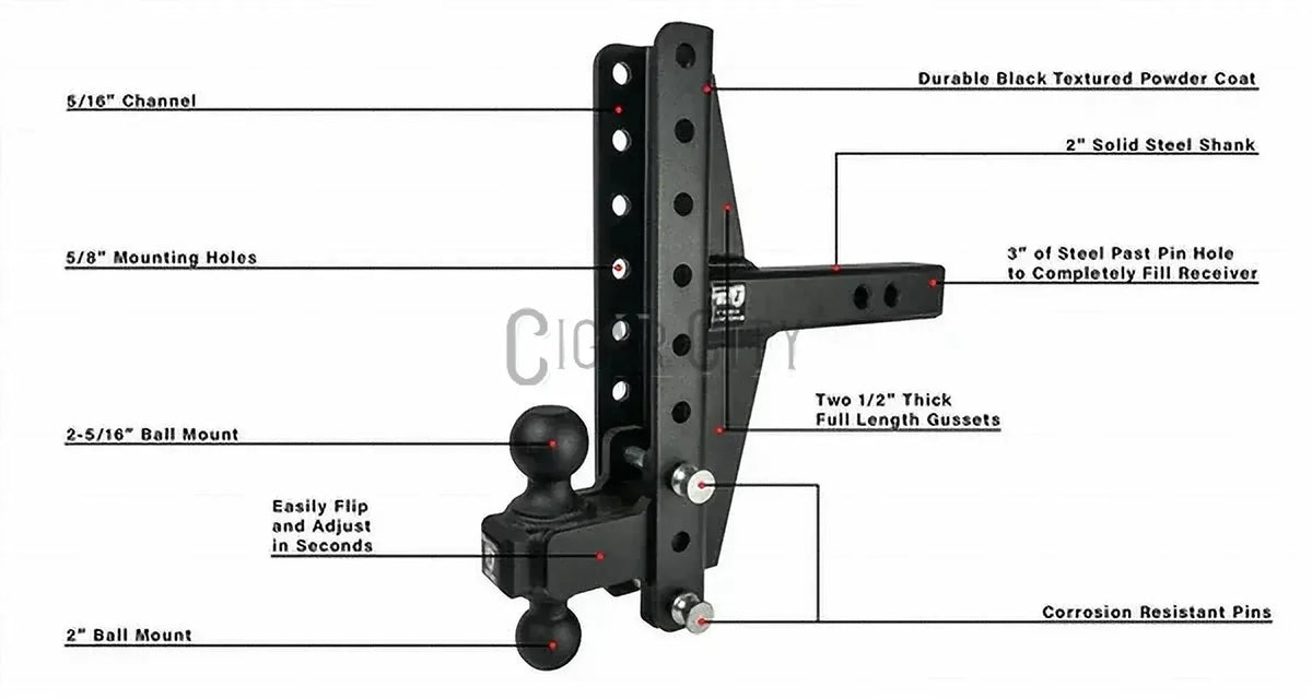 2.0" Extreme Duty 4" & 6" Offset Hitch — Bulletproof Hitches Cigarcity Softwash