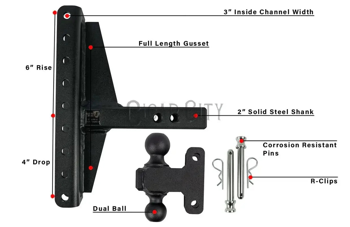 2.0" Extreme Duty 4" & 6" Offset Hitch — Bulletproof Hitches Cigarcity Softwash