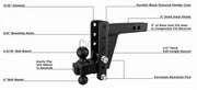 2.0" Heavy Duty 6" Drop/Rise Hitch Cigarcity Softwash
