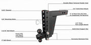 2.5" Heavy Duty 10" Drop/Rise Hitch — Bulletproof Hitches Cigarcity Softwash