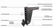 2.5" Heavy Duty 12" Drop/Rise Hitch — Bulletproof Hitches Cigarcity Softwash