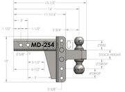 2.5" Medium Duty 4" Drop/Rise Hitch — Bulletproof Hitches Cigarcity Softwash