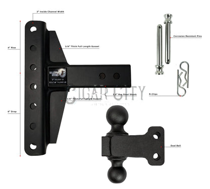 2.5" Medium Duty 4" & 6" Offset Hitch — Bulletproof Hitches Cigarcity Softwash