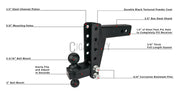 2.5" Medium Duty 6" Drop/Rise Hitch — Bulletproof Hitches Cigarcity Softwash