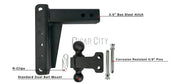 2.5" Medium Duty 6" Drop/Rise Hitch — Bulletproof Hitches Cigarcity Softwash