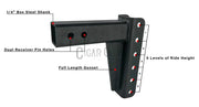 2.5" Medium Duty 6" Drop/Rise Hitch — Bulletproof Hitches Cigarcity Softwash