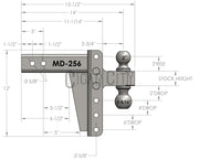 2.5" Medium Duty 6" Drop/Rise Hitch — Bulletproof Hitches Cigarcity Softwash