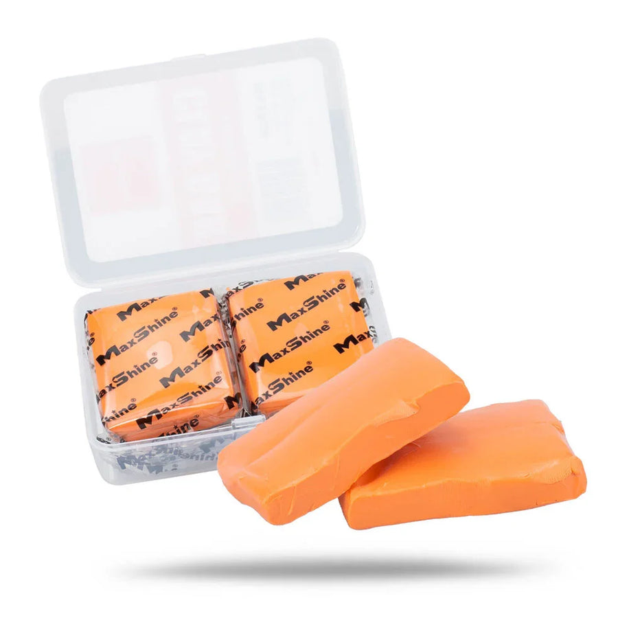 Orange MaxShine cleaning sponges in clear case for softwash equipment maintenance