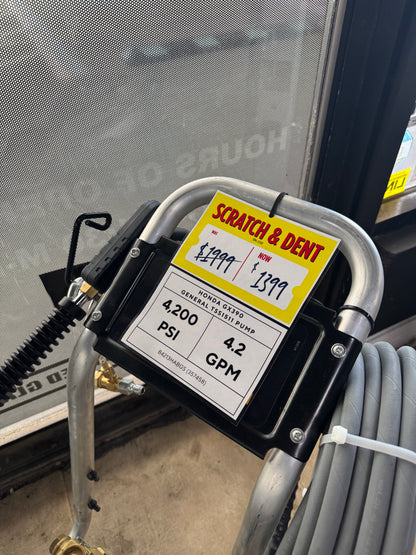 BE Scratch & Dent Honda GX390 w/ General TSS1511 Pump 4,200 PSI 4.2 GPM Pressure Washer - B4213HABGS (357458)
