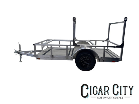 Alcom 5x10 Aluminum Single Axle Open Trailer