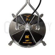 24" SS Whirl-A-Way Surface Cleaner w/ Casters 85.403.010 Surface Cleaners Cigarcity Softwash.