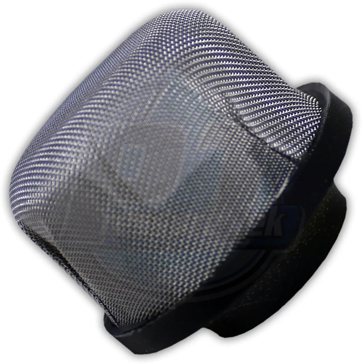 Stainless steel mesh filter for softwash equipment with black rubber base