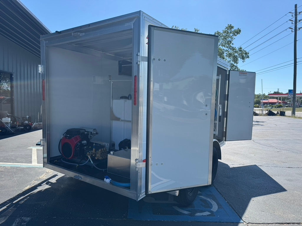 Enclosed 6x12 Pressure & Soft Washing Trailer with P40 Softwash
