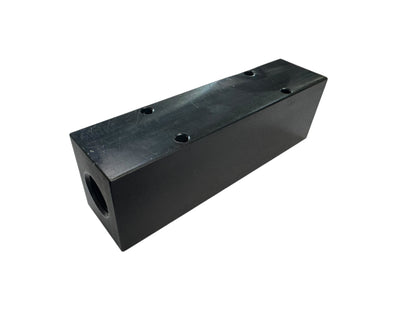 3 Port Downstream Injector Manifold Block – Black Polypropylene Chemical Selector
