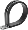 Vibration-Damping Loop Clamp | Galvanized Steel with EPDM Cushion, 2" ID, 4" Long 3225T11